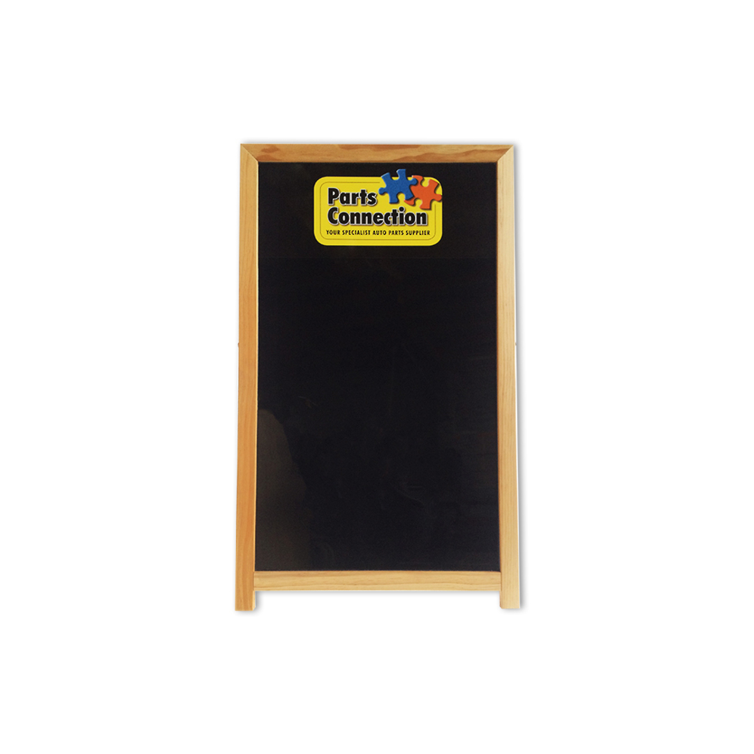INDOOR SANDWICH BOARD | Glossy Blackboard | 600W x 900H | 1000H o/all image 0